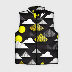 Женский жилет Минимализм в облаках, цвет: 3D-черный