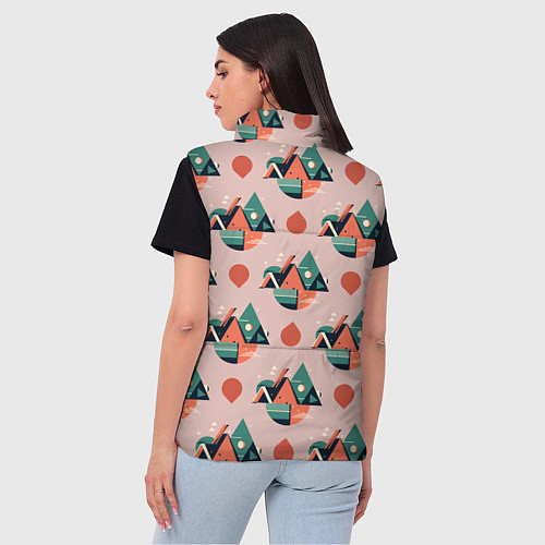 Женский жилет Абстракция, треугольник / 3D-Светло-серый – фото 4