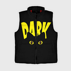 Женский жилет Dark cat eyes - черный кот, цвет: 3D-красный