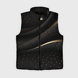 Женский жилет Черный бархат и золото, цвет: 3D-черный