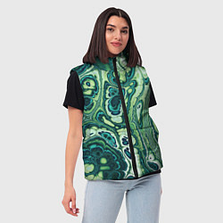 Женский жилет Абстрактный разноцветный узор, цвет: 3D-черный — фото 2