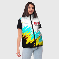 Женский жилет Теккен краски файтинг, цвет: 3D-светло-серый — фото 2