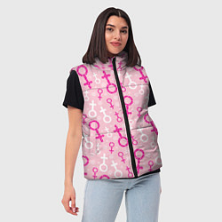 Женский жилет Гендерный женский знак венеры, цвет: 3D-красный — фото 2