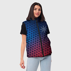 Женский жилет Dark Souls неоновые соты, цвет: 3D-черный — фото 2