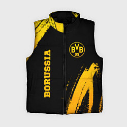 Женский жилет Borussia - gold gradient вертикально, цвет: 3D-черный