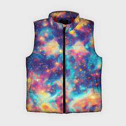 Женский жилет Космические яркие узоры, цвет: 3D-красный