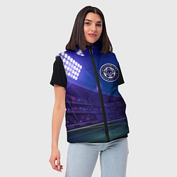 Женский жилет Leicester City ночное поле, цвет: 3D-черный — фото 2