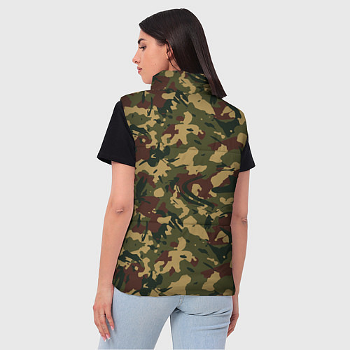 Женский жилет Абстрактный камуфляжный паттерн / 3D-Светло-серый – фото 4