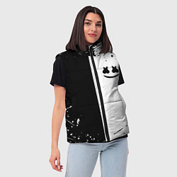 Женский жилет Marshmello краски музыка, цвет: 3D-черный — фото 2