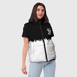 Женский жилет Juventus белый огонь текстура, цвет: 3D-красный — фото 2