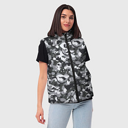 Женский жилет Серый пиксельный камуфляж, цвет: 3D-светло-серый — фото 2