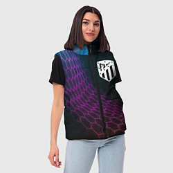 Женский жилет Atletico Madrid футбольная сетка, цвет: 3D-черный — фото 2