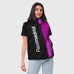 Женский жилет Real Madrid pro football по-вертикали, цвет: 3D-черный — фото 2