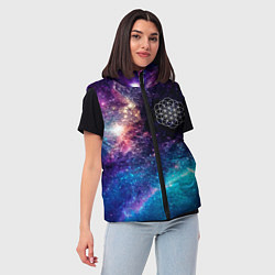 Женский жилет Coldplay space rock, цвет: 3D-черный — фото 2