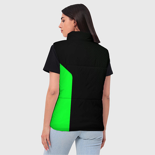Женский жилет Skoda pattern sport green / 3D-Светло-серый – фото 4