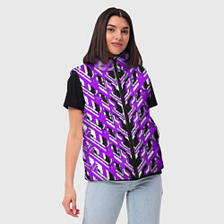 Женский жилет Фиолетовая техно броня, цвет: 3D-светло-серый — фото 2