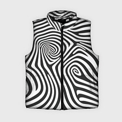 Женский жилет Черно-белый водоворот - зебра исллюзия шкуры