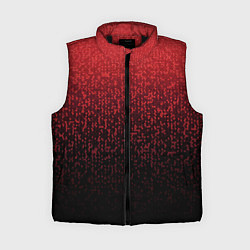 Женский жилет Градиент мозаика красно-чёрный