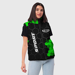 Женский жилет Geely green sport hexagon, цвет: 3D-черный — фото 2