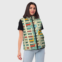 Женский жилет Яркая панелька, цвет: 3D-красный — фото 2