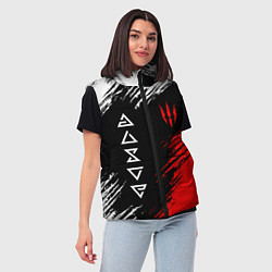 Женский жилет Дикая охота и знаки, цвет: 3D-черный — фото 2