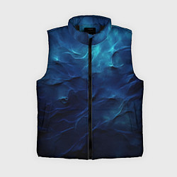Женский жилет Абстрактные волны глубины, цвет: 3D-черный