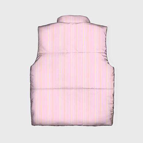 Женский жилет Бледный розово-жёлтый полосатый / 3D-Красный – фото 2