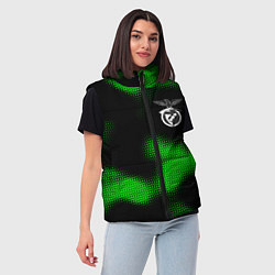Женский жилет Benfica sport halftone, цвет: 3D-черный — фото 2