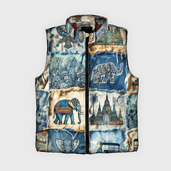 Женский жилет Пэчворк из Тайланда, цвет: 3D-красный