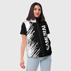 Женский жилет Самурай штрихи - киберпанк 2077, цвет: 3D-светло-серый — фото 2