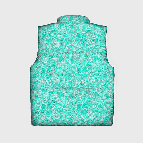 Женский жилет Абстрактный бирюзово-белый фон / 3D-Светло-серый – фото 2