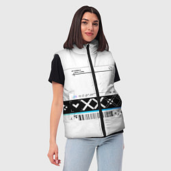 Женский жилет Printstream white - скин CS, цвет: 3D-черный — фото 2