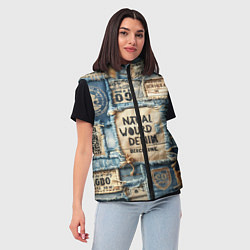 Женский жилет I love Barcelona - пэчворк, цвет: 3D-красный — фото 2