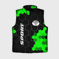 Женский жилет Daewoo green sport hexagon, цвет: 3D-черный