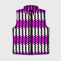 Женский жилет Вертикальные бело-розовые полосы, цвет: 3D-красный