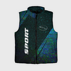 Женский жилет Jaguar sport glitch blue, цвет: 3D-черный