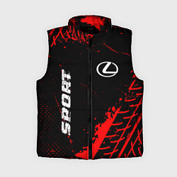 Женский жилет Lexus red sport tires, цвет: 3D-черный