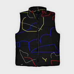 Женский жилет Линии и точки на чёрном