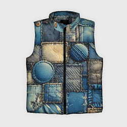 Женский жилет Denim patchwork - ai art