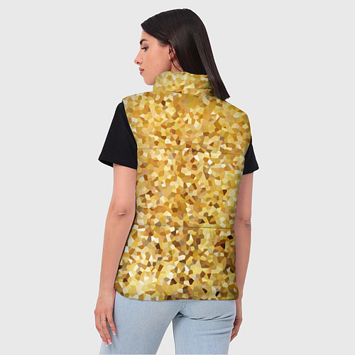 Женский жилет Золотая мелкая мозаика / 3D-Светло-серый – фото 4