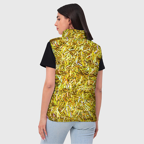 Женский жилет Золотые ленточки / 3D-Светло-серый – фото 4