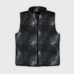 Женский жилет Блестящая металлическая броня, цвет: 3D-черный