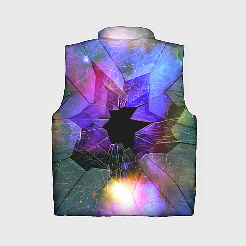 Женский жилет Расколотое стекло - космическая туманность / 3D-Светло-серый – фото 2