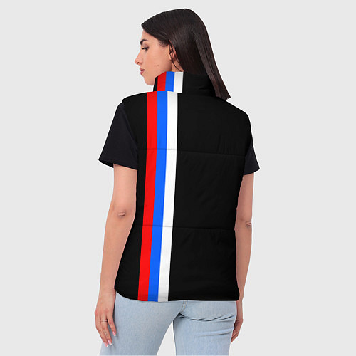 Женский жилет Великая отечественная - триколор полосы / 3D-Светло-серый – фото 4