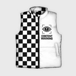 Женский жилет Content Warning шашечки, цвет: 3D-светло-серый