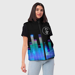 Женский жилет Pink Floyd эквалайзер, цвет: 3D-черный — фото 2