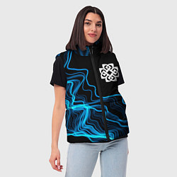 Женский жилет Breaking Benjamin sound wave, цвет: 3D-черный — фото 2