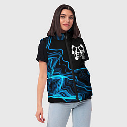 Женский жилет Deftones sound wave, цвет: 3D-черный — фото 2