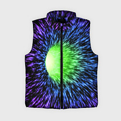 Женский жилет Червоточина - градиентные лучи со свечением