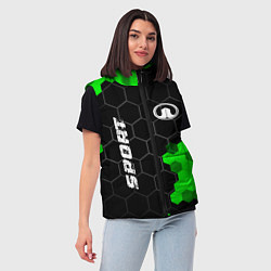 Женский жилет Great Wall green sport hexagon, цвет: 3D-черный — фото 2